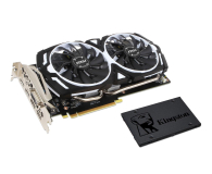 MSI GeForce GTX 1060 ARMOR 6GB + Kingston 240GB A400 - 443191 - zdjęcie 1